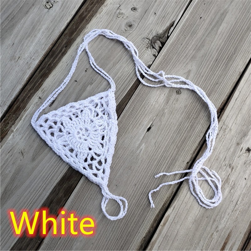 2Pcs Barefoot Crochet Sandals Beach Wedding Decor Women’s Knit Flat Sandals