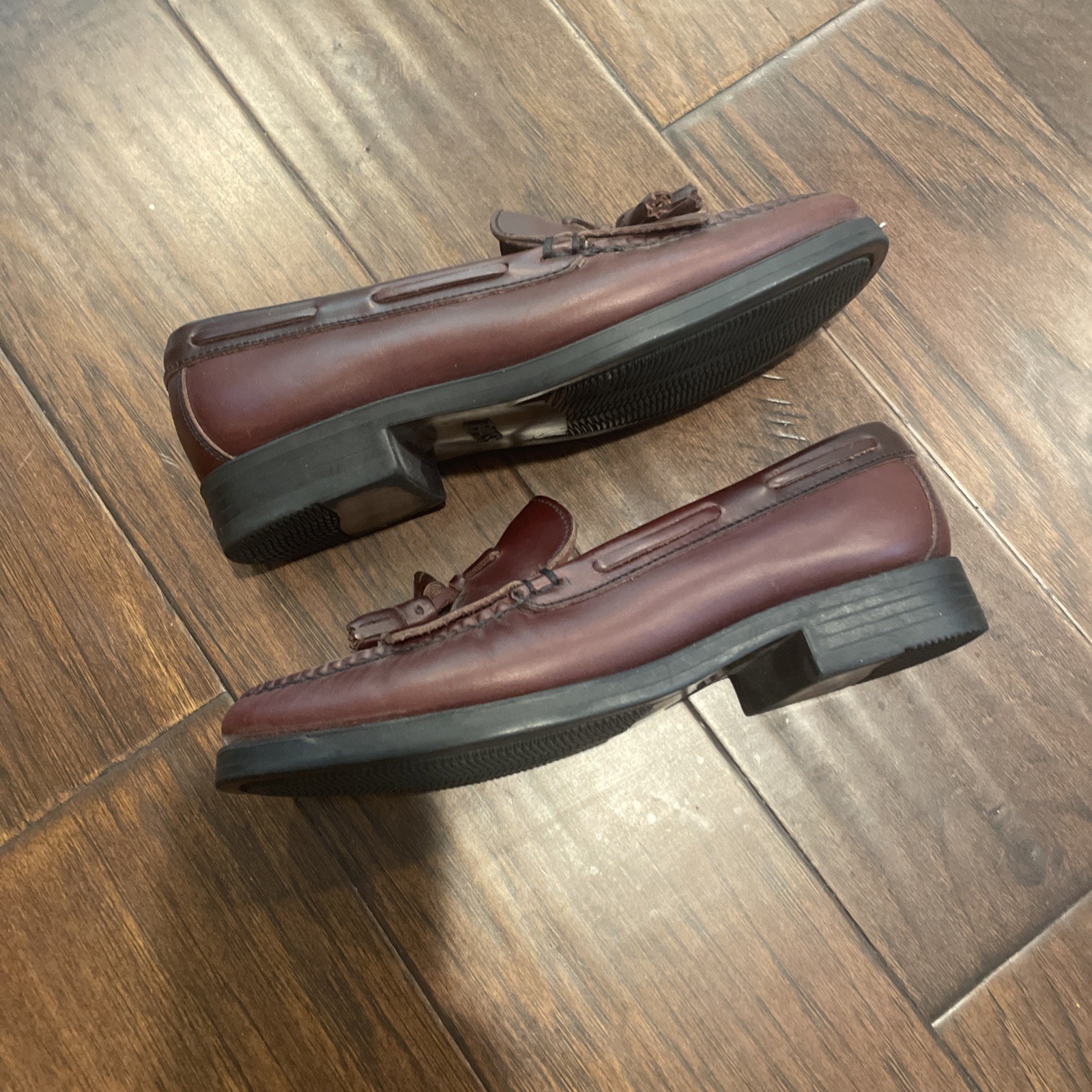 GH Bass Weejuns Marietta II Burgundy Leather Kiltie Tassel Loafers Women’s 5.5M