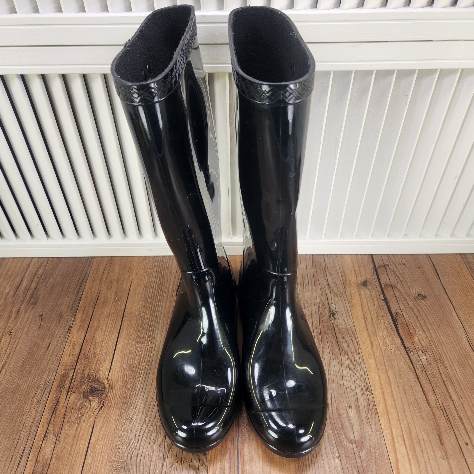 UGG Shaye Rain Boots Women’s Sz 5 Black Tall Waterproof Rubber Style Made In USA