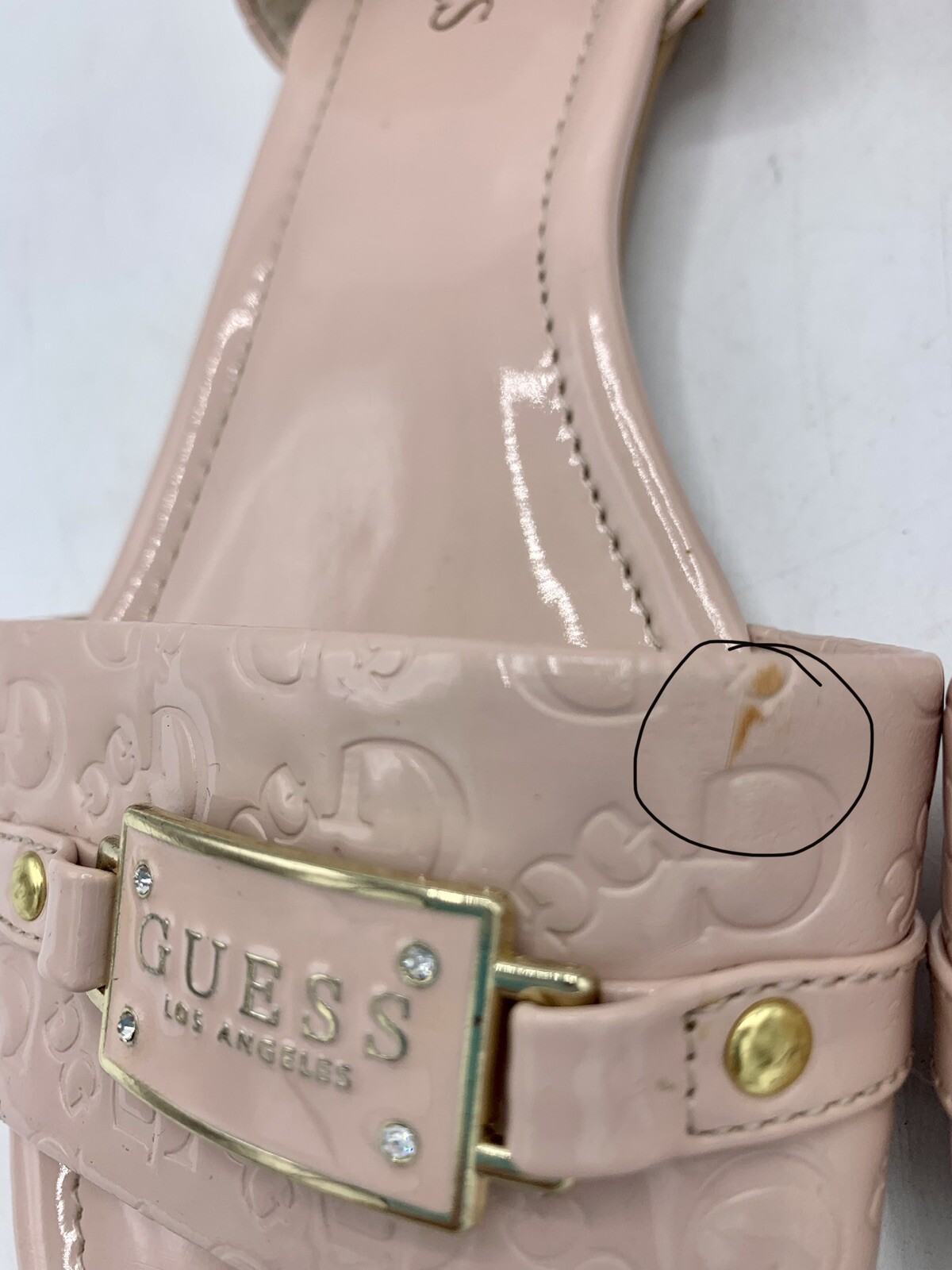 Guess Womens Shoes Open Toe Gflace Blush Pink Size 7