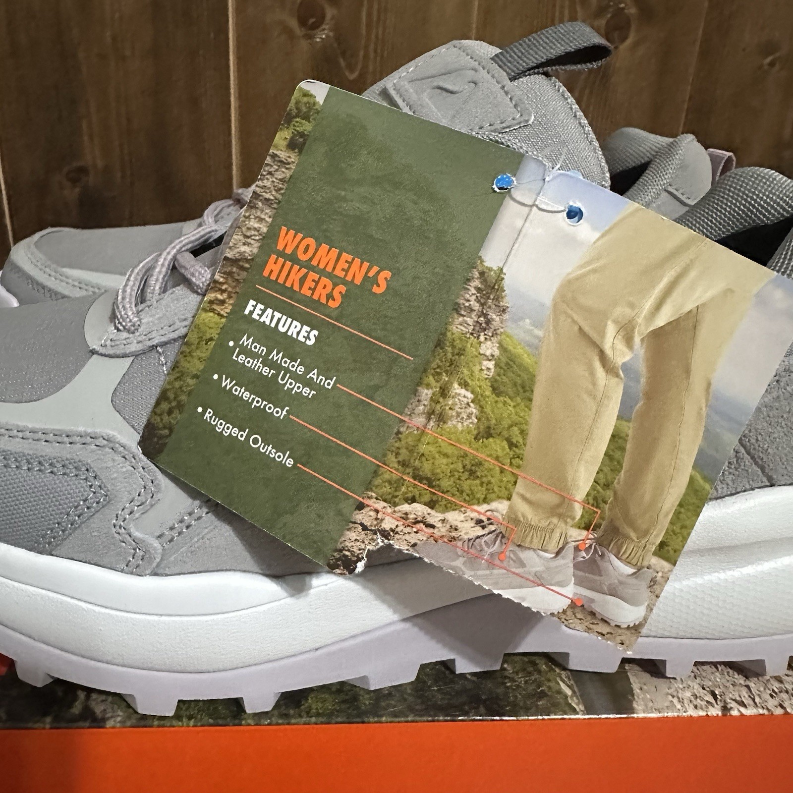 NWB Ozark Trail Waterproof Hiking Sneaker Shoes W OT WP HIKE LOW Gray Size 10
