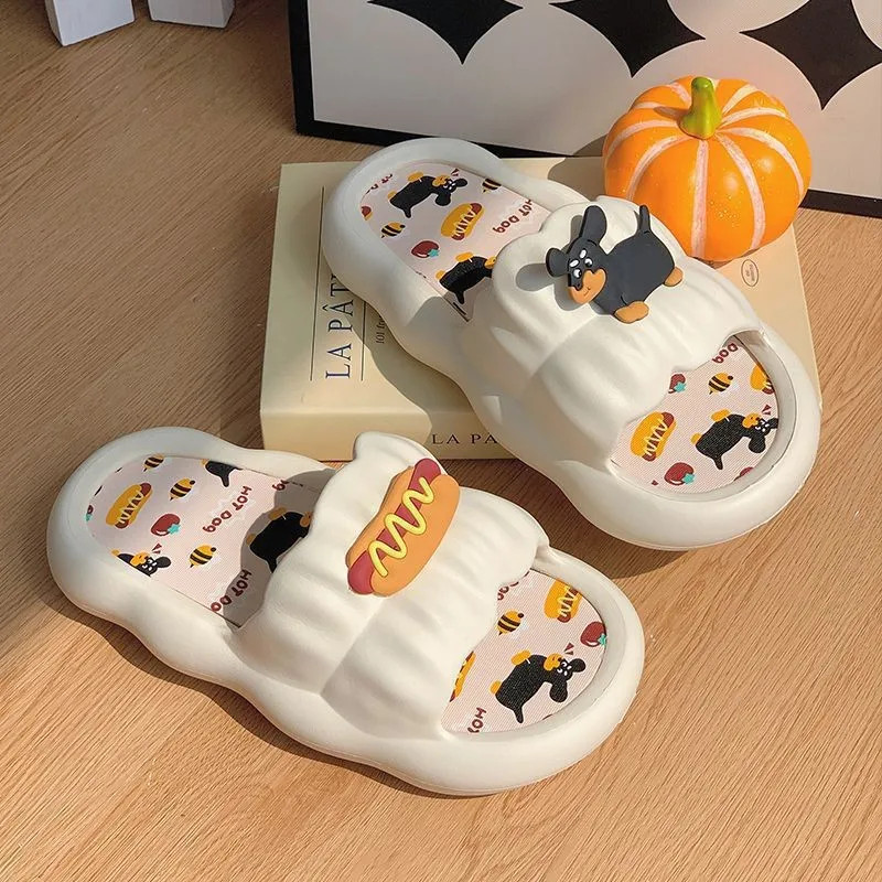 summer home color dots puppy slippers women’s non-slip and deodorant bathroom th