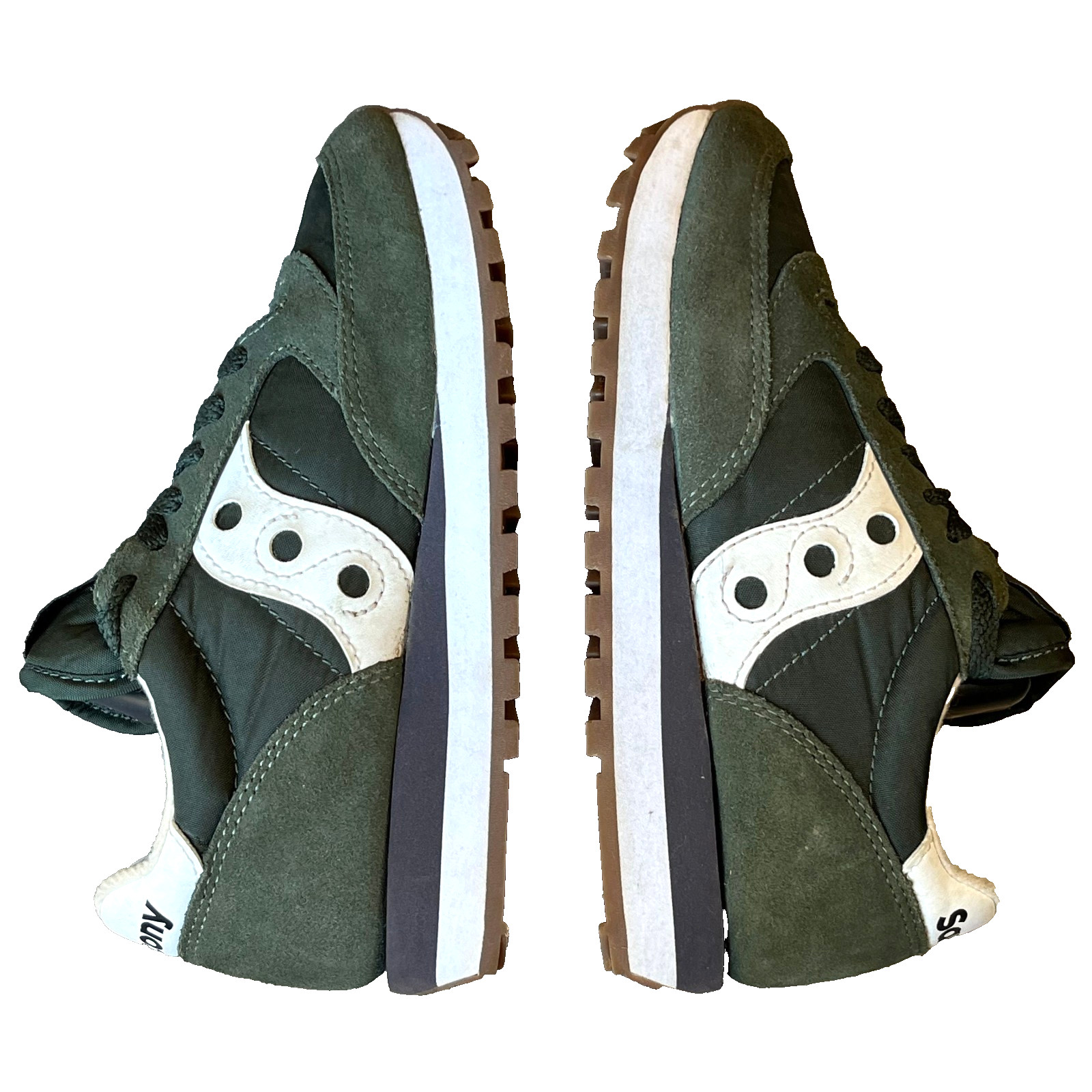 Saucony Jazz Original Suede Sneakers Olive Green Women 5 Men 3.5 UK 2.5 EU 35.5