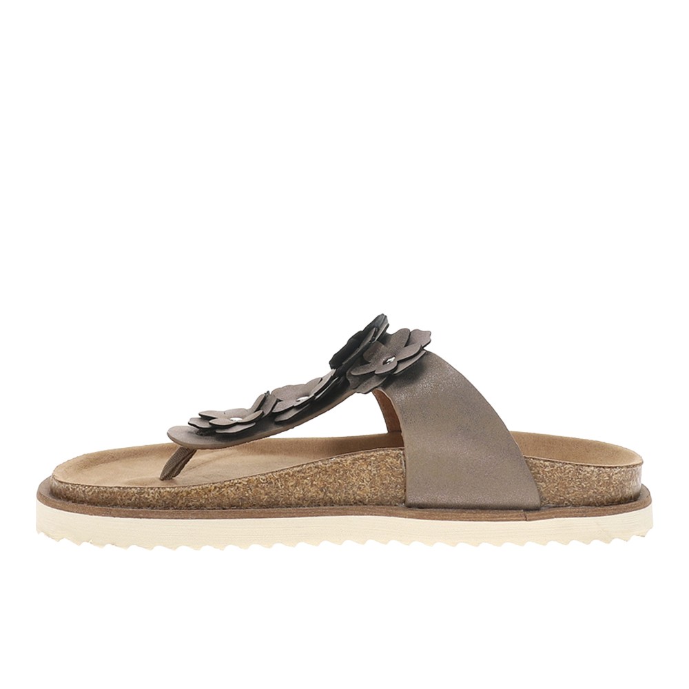 Corkys Bless Her Heart Footbed Womens Beige, Grey Casual Sandals 41-0498-PWME