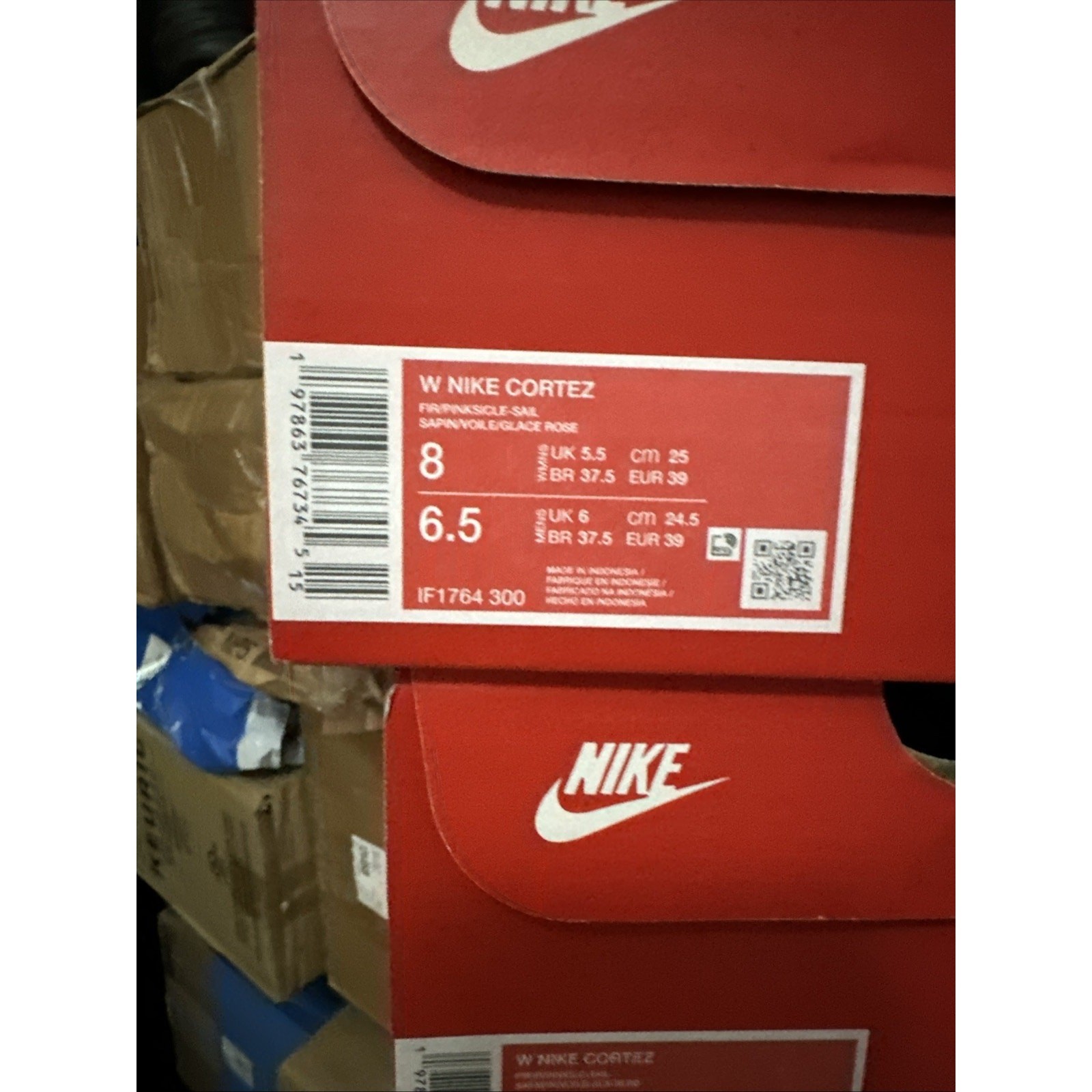 New Women’s Size 8 Nike Cortez Green Pink Fir IF1764-300