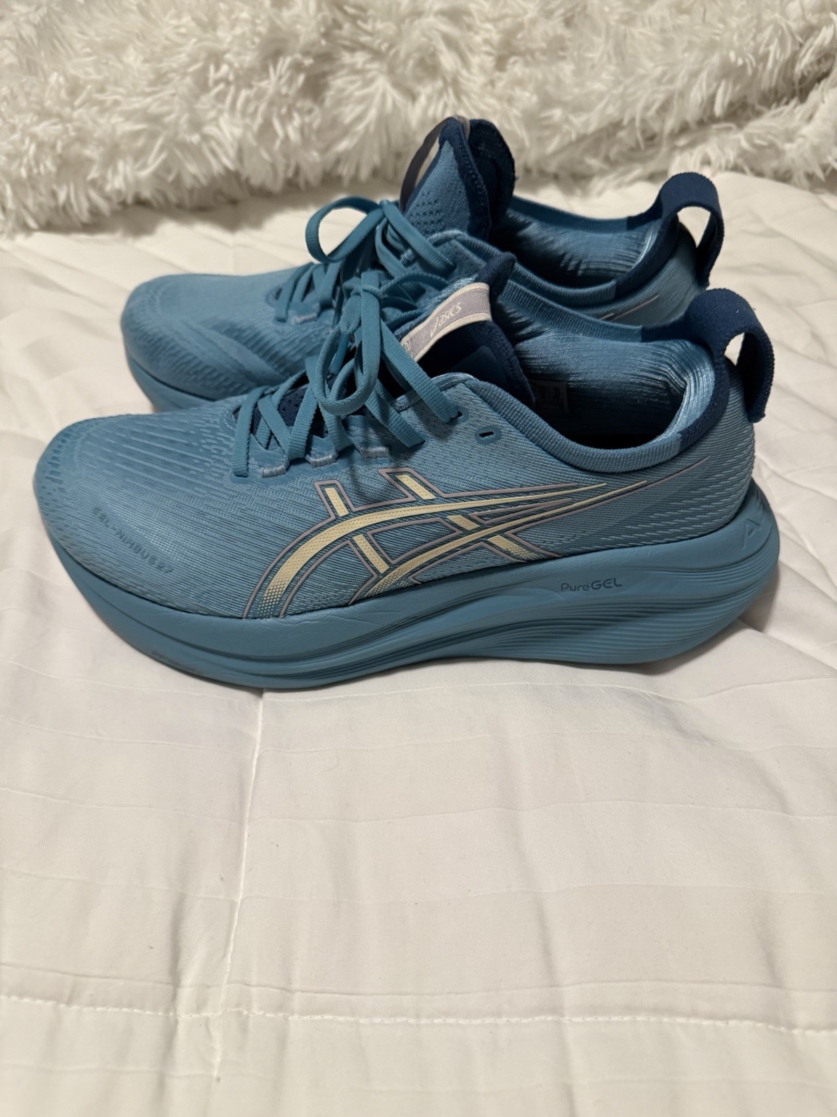 ASICS Gel Nimbus 27 Stillwater Cream Women’s Running Shoes Size 10