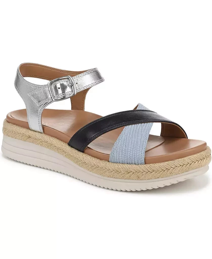 VIONIC Women’s 8 Wide Mar Strappy Leather Wedge Sandals NEW