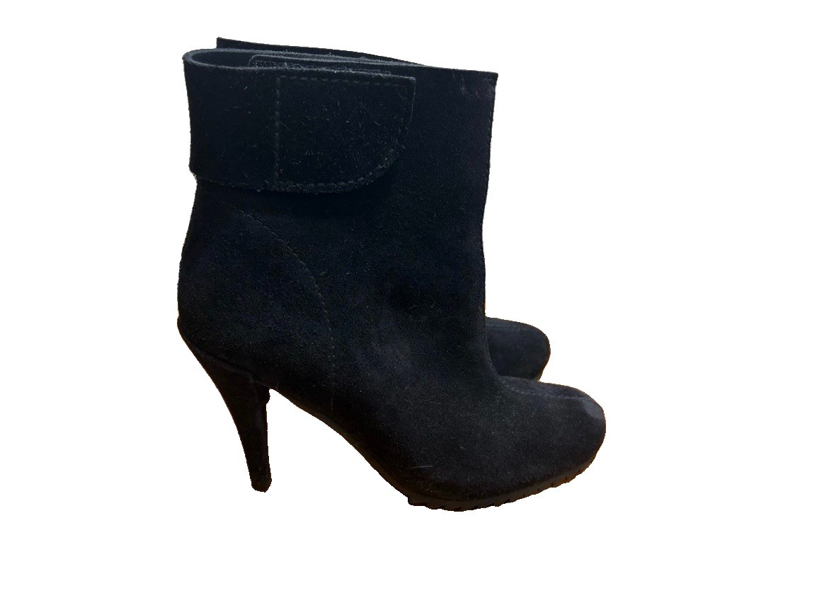 Pedro Garcia Black Suede Ankle Boots Booties Women’s Size 38 (8 US) **READ**