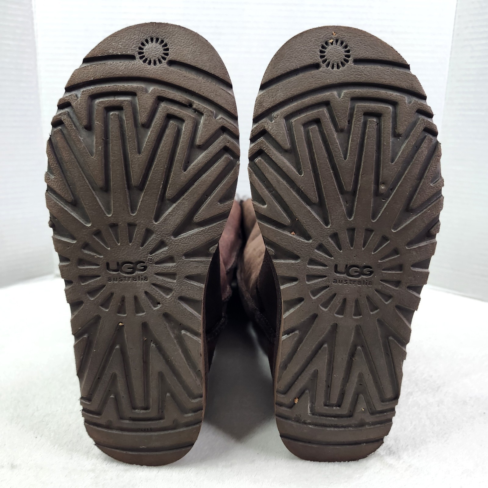 UGG Womens Bailey 3 button Chocolate Brown Suede Fur Lined Tall Boots Size US 7