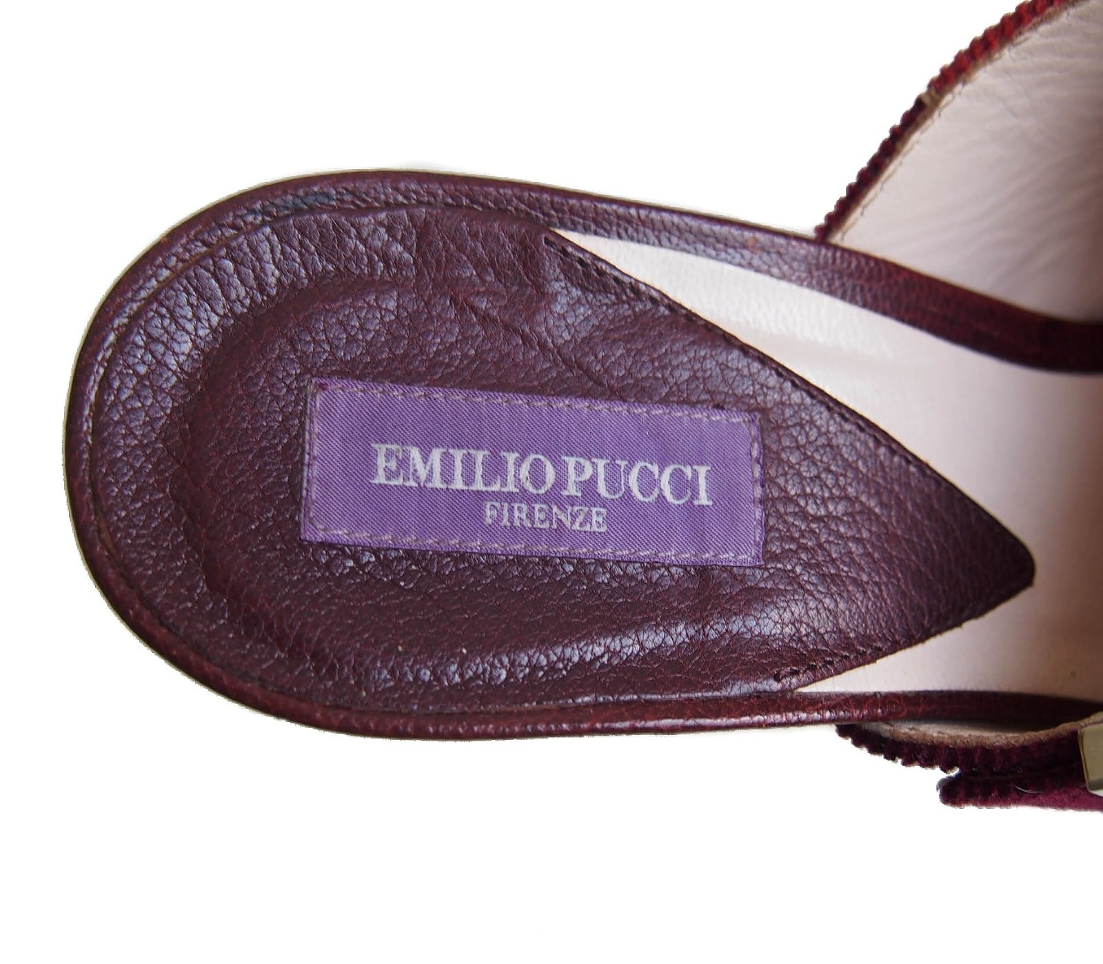 EMILIO PUCCI Corduroy Mules Shoes Multi Color Women’s Size 36 US 6