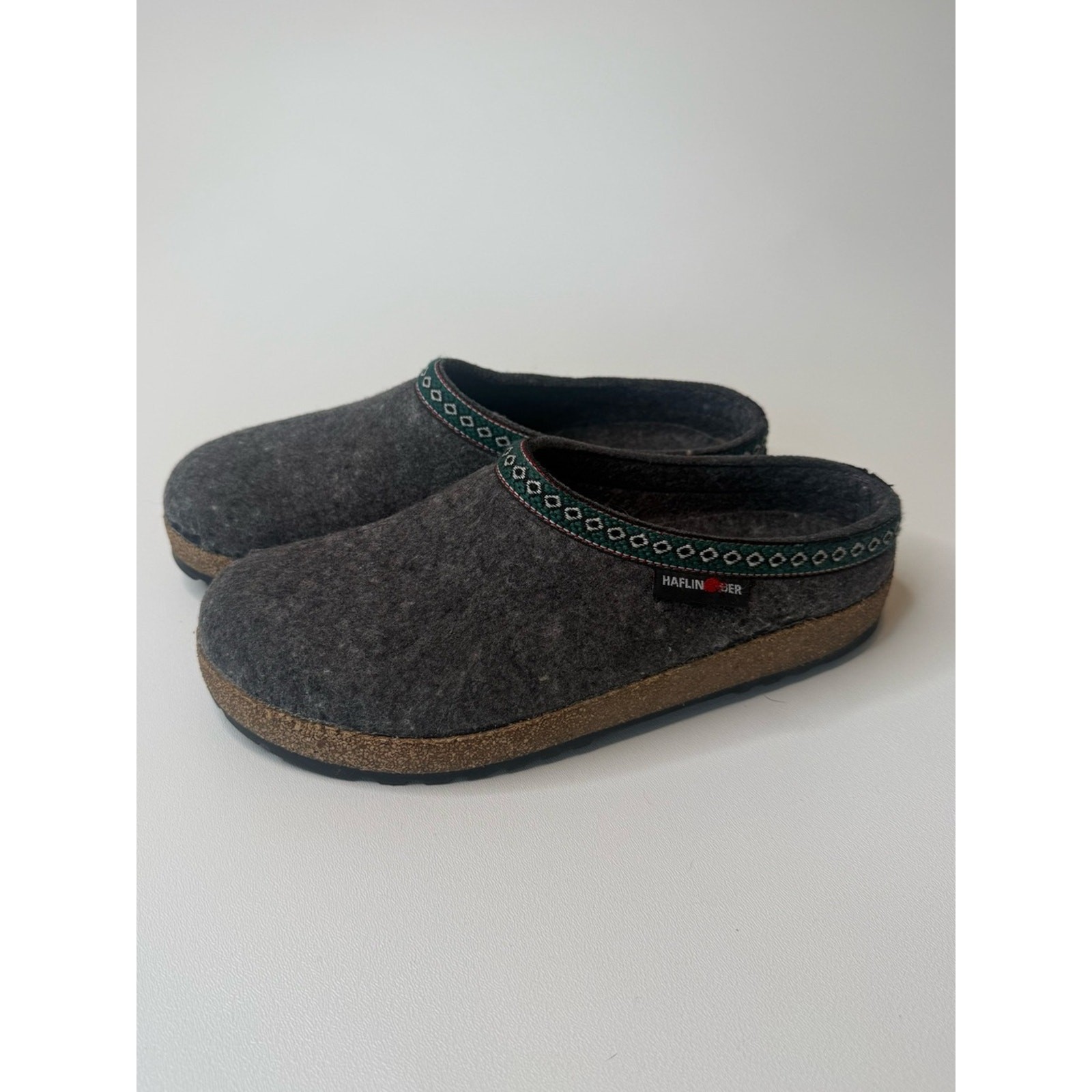 Haflinger Classic Grizzly Wool Clogs Size 9M 11W
