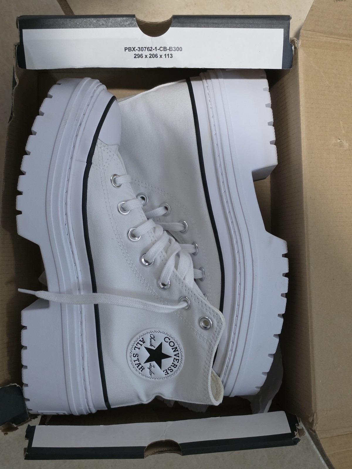 Converse Chuck Taylor All Star Lugged High Platform Women’s 7.5 White