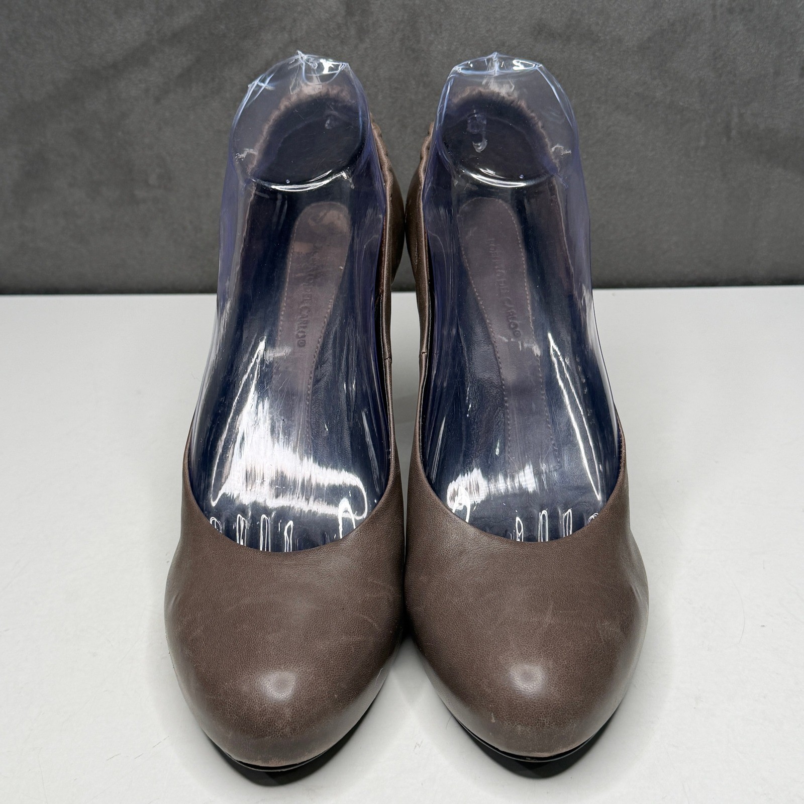 Roberto Del Carlo Pumps Womens Sz 41 Brown Leather Pointed Toe High Heel Italy