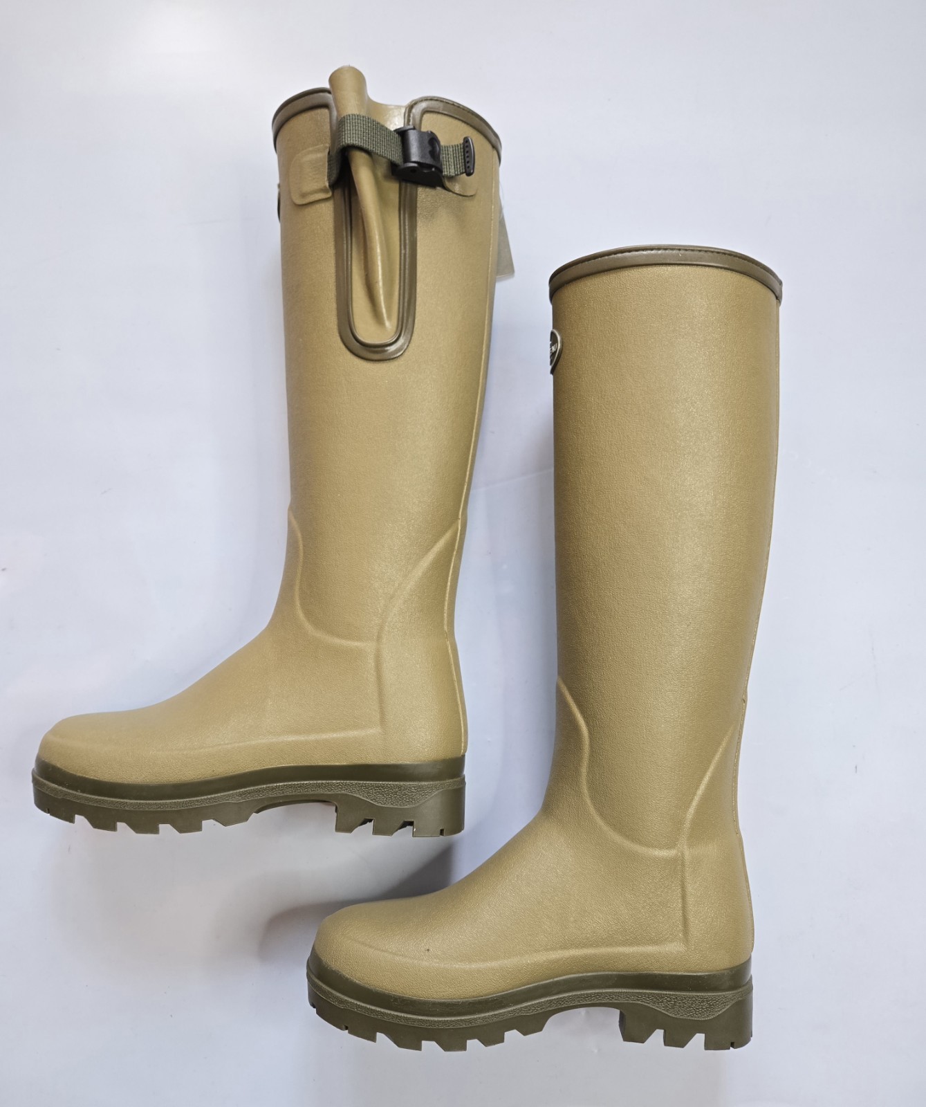 LE CHAMEAU VIERZONORD NEOPRENE LINED WOMEN’S ICONIC GREEN WELLINGTON BOOTS