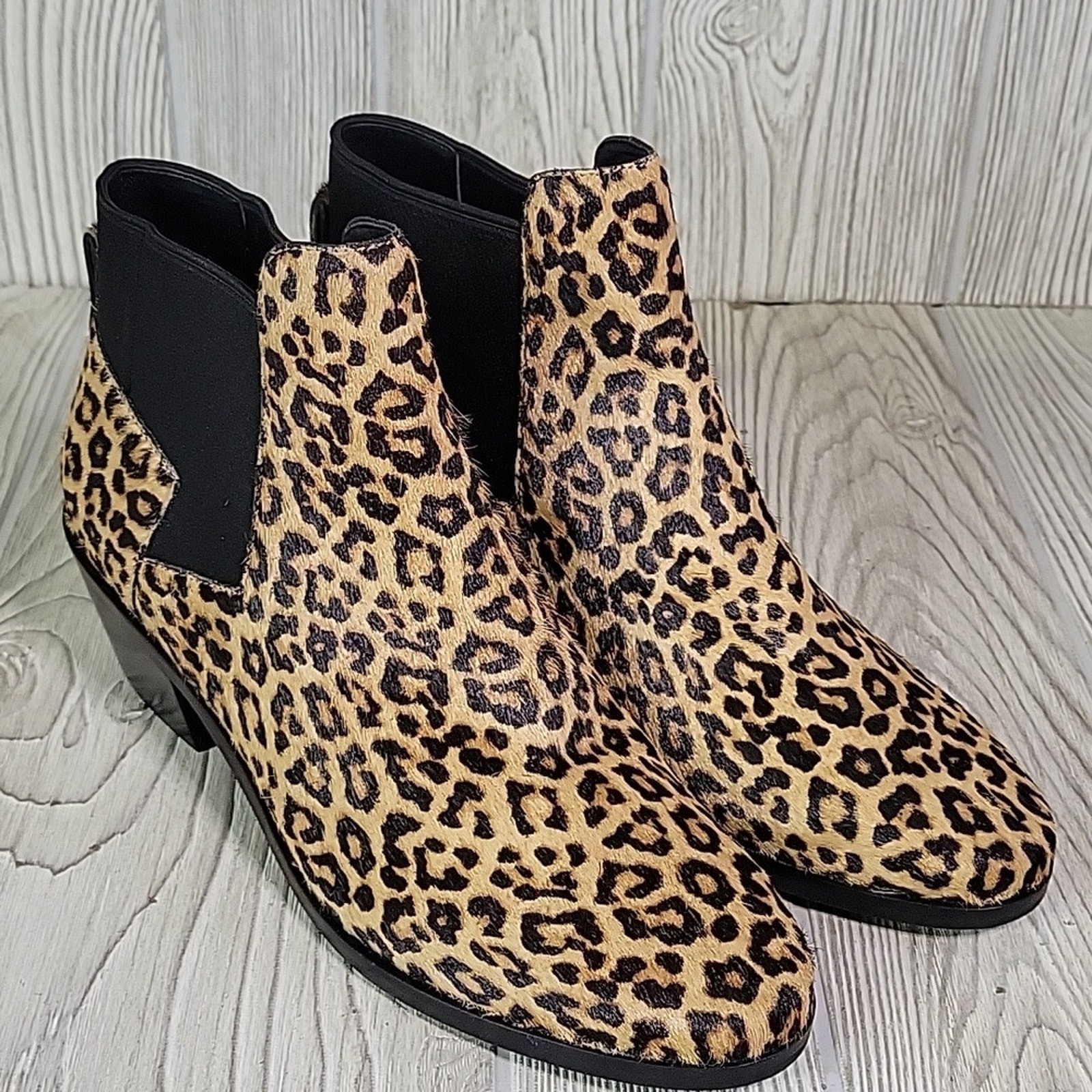 Cole Haan Grand 360 Gia Animal Print Calf Skin Ankle Boots Womens Size 7.5 NEW