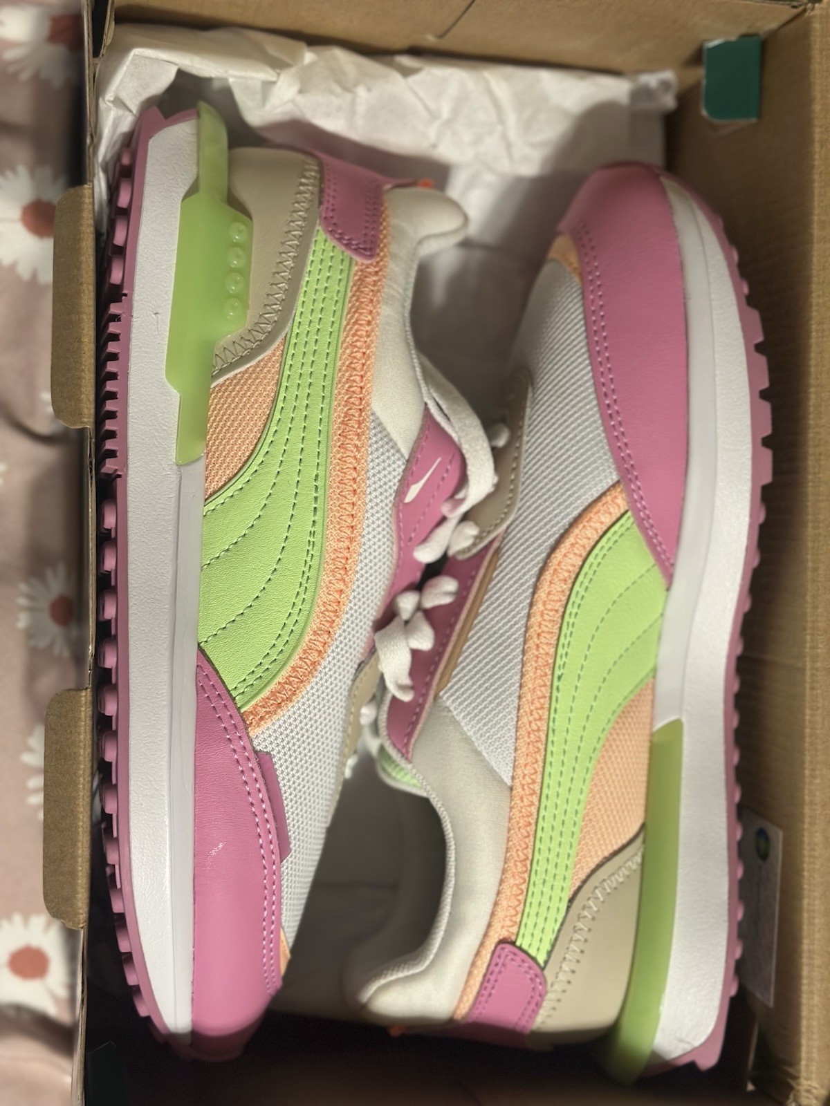 PUMA City Rider Translucent Women’s Sneakers White/Fizzy Lime 385404-01