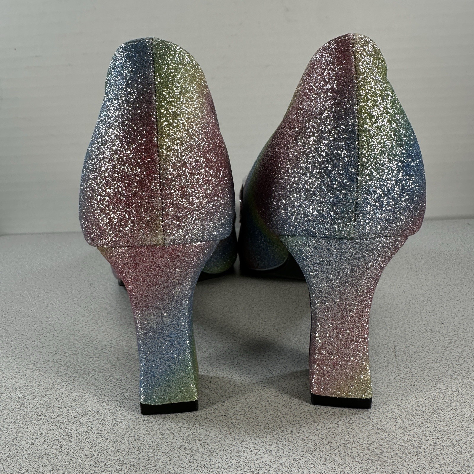 Temu Women’s 42 Glitter 3” Block Heel Party
