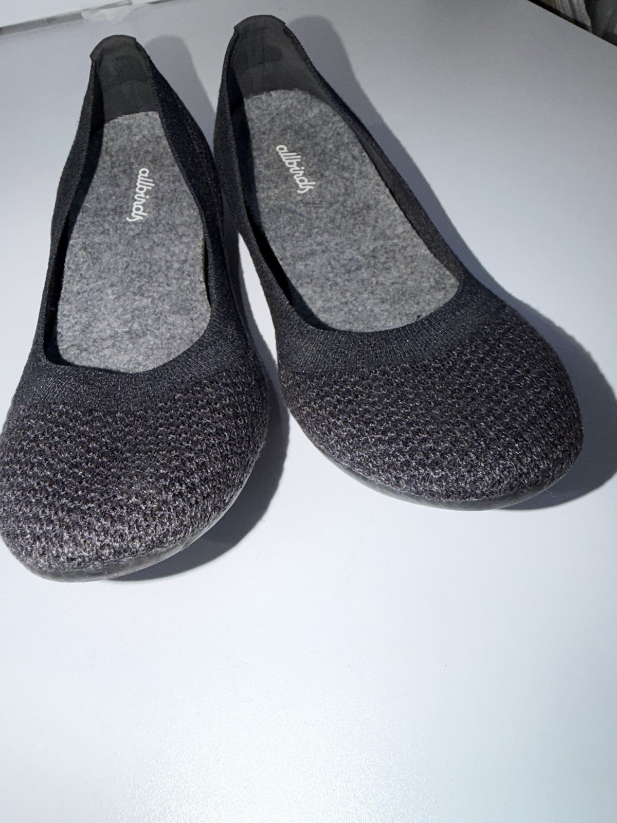 Allbirds Women’s Dark Gray Knit Slip-On Ballet Flats Lyocell Upper US 8 K
