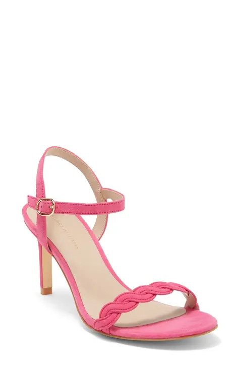 Stuart Weitzman Dancer Twistie 75 Suede Sandal Women’s Pink SZ 7.5 NEW $540 SH07