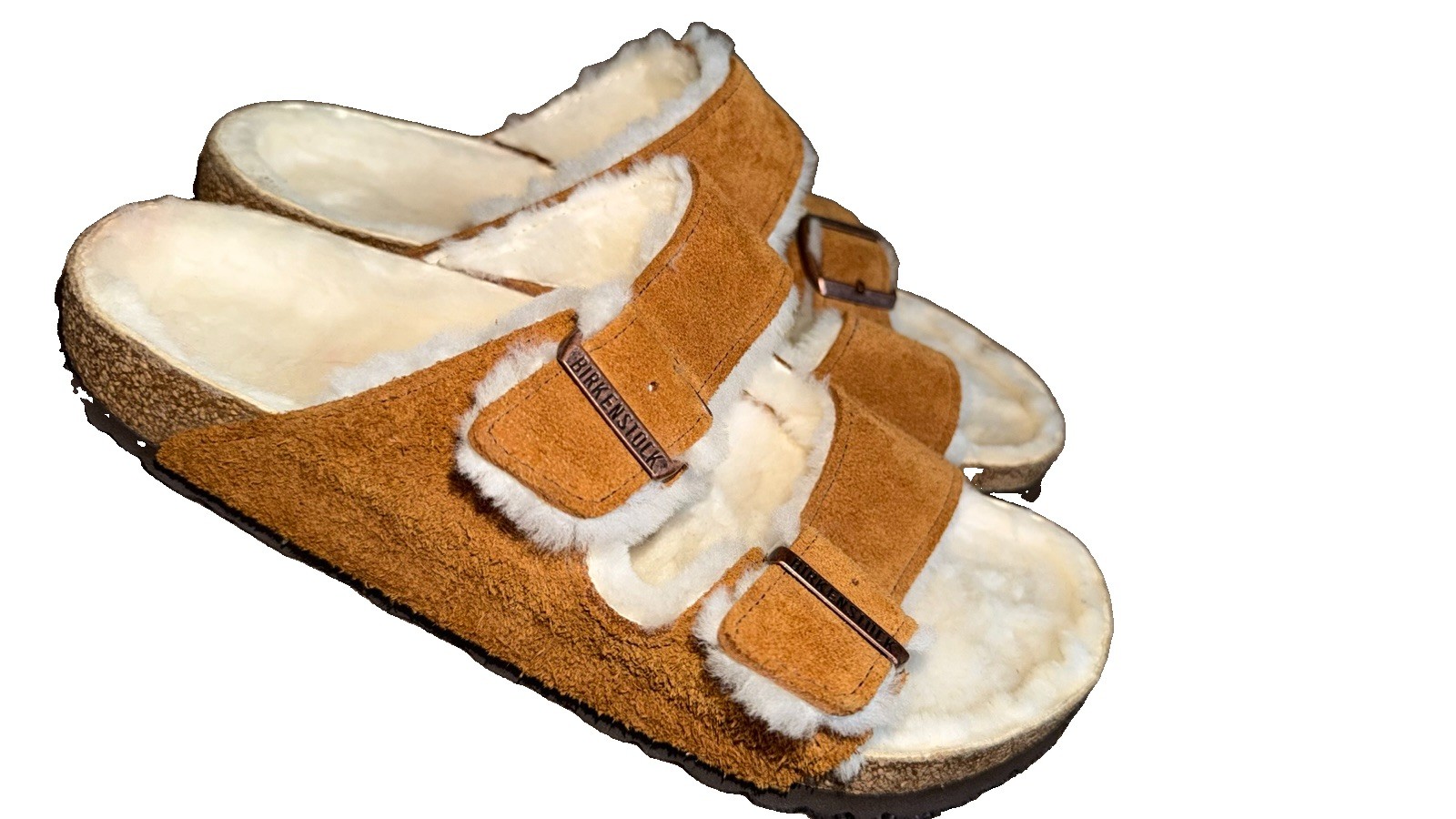 Birkenstock Arizona Shearling Suede Sandals Mink Brown Women’s EU 40 US 9 N