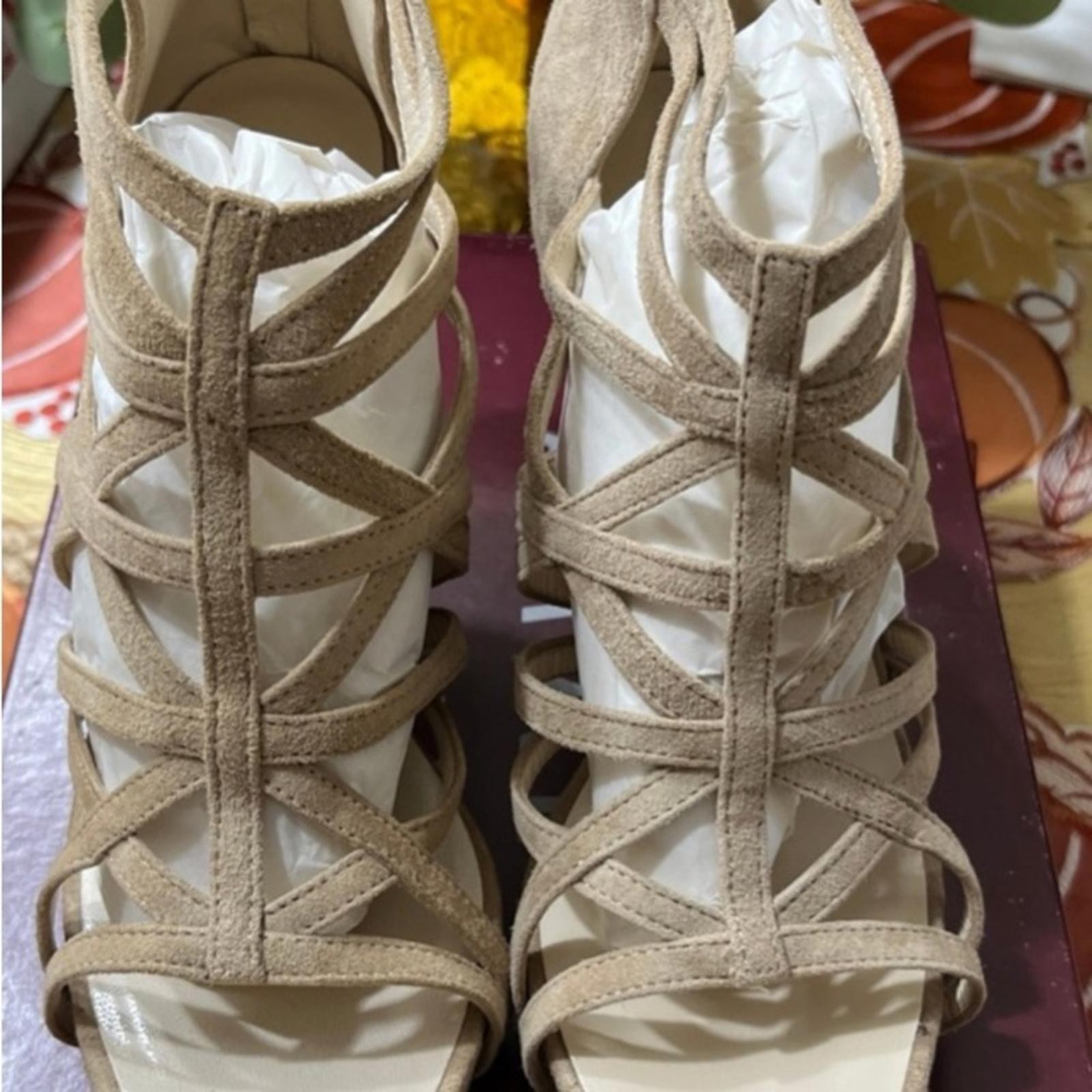 Chic Tan Strappy Heels for Women