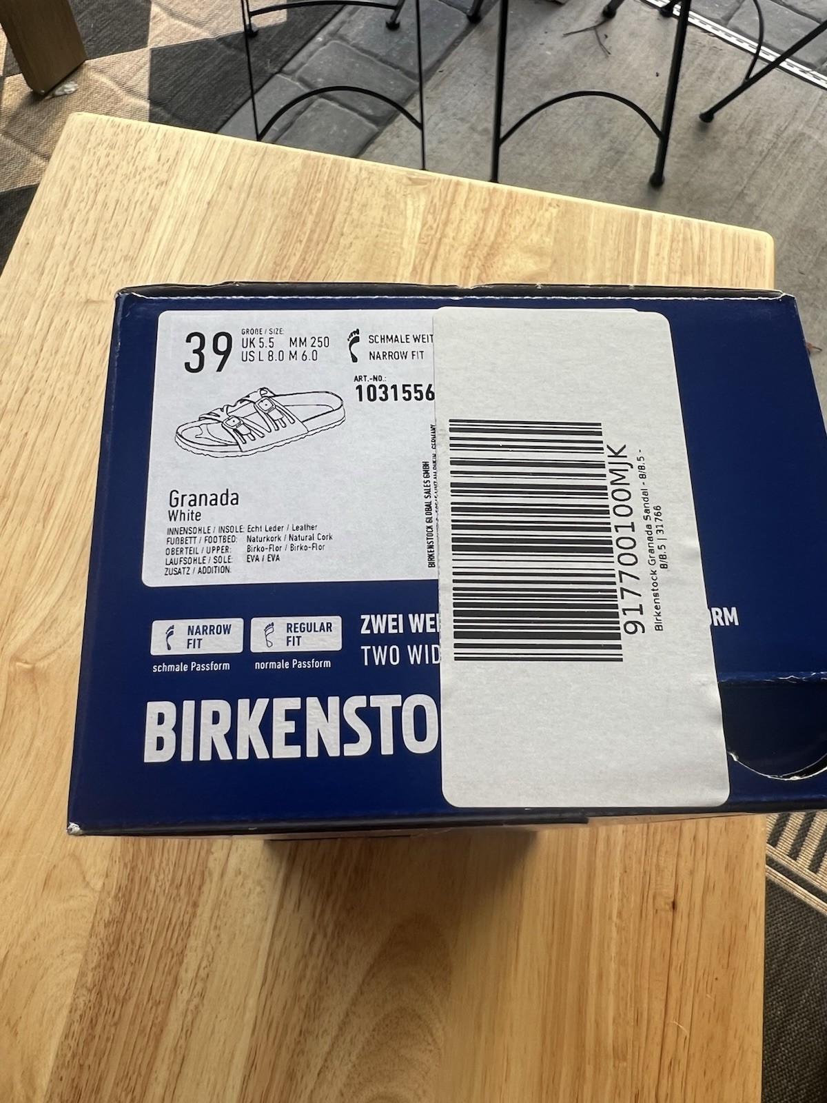 RARE🔥 Birkenstock Granada White Leather Sandals 39 Us Women’s 8 Double Buckle