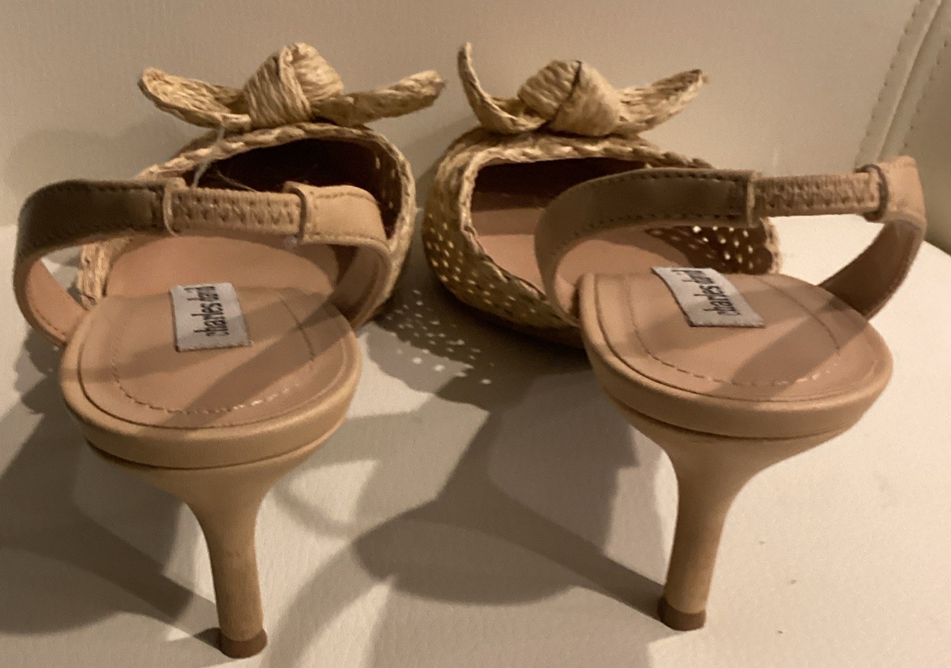 Charles David Allyson Raffia Slingback Pump Heel Shoes Size 8M NEW See Disc