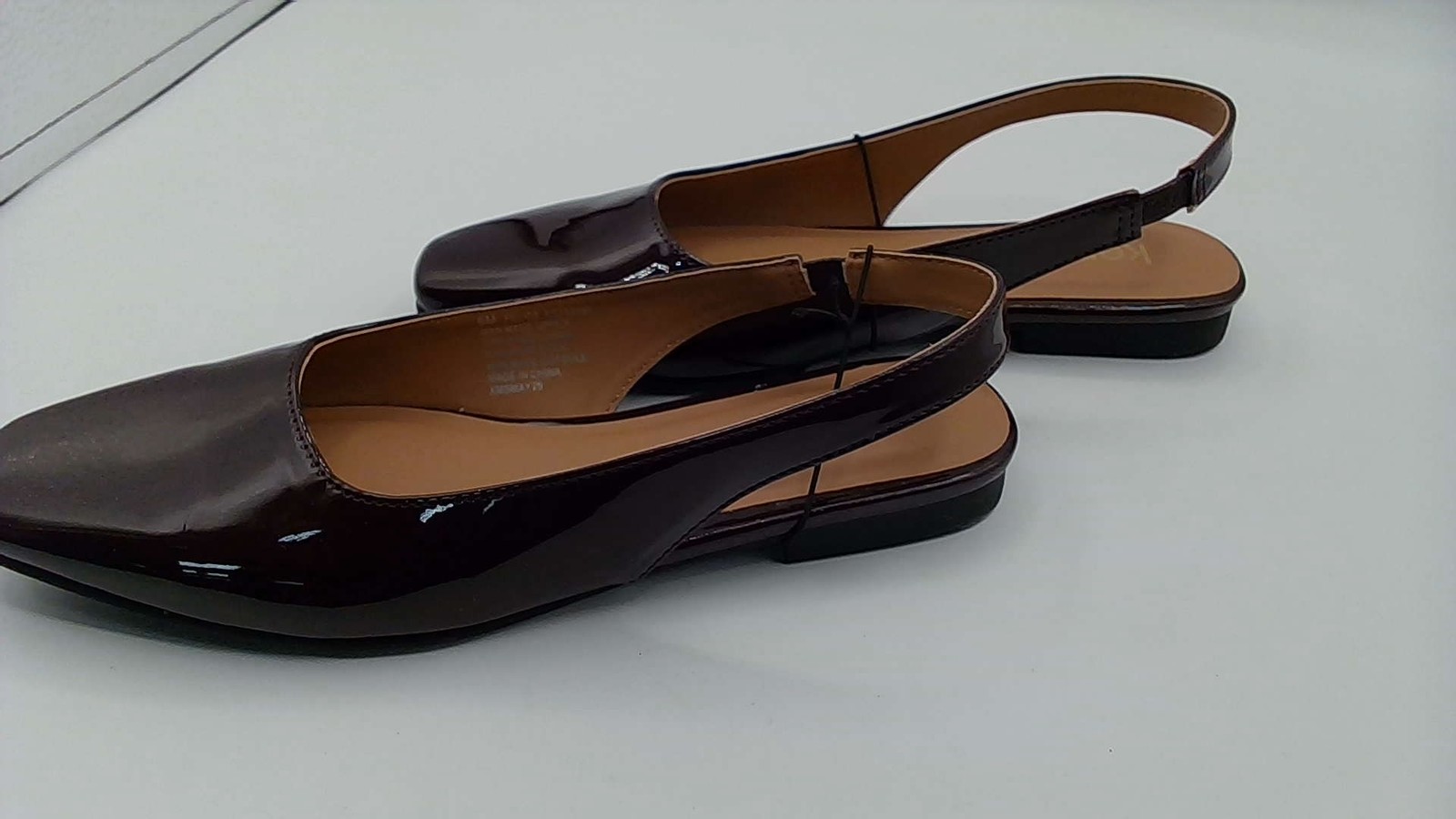 Kensie Felice Women Faux Patent Leather Slingback Flat Dress Shoe Red Size 6