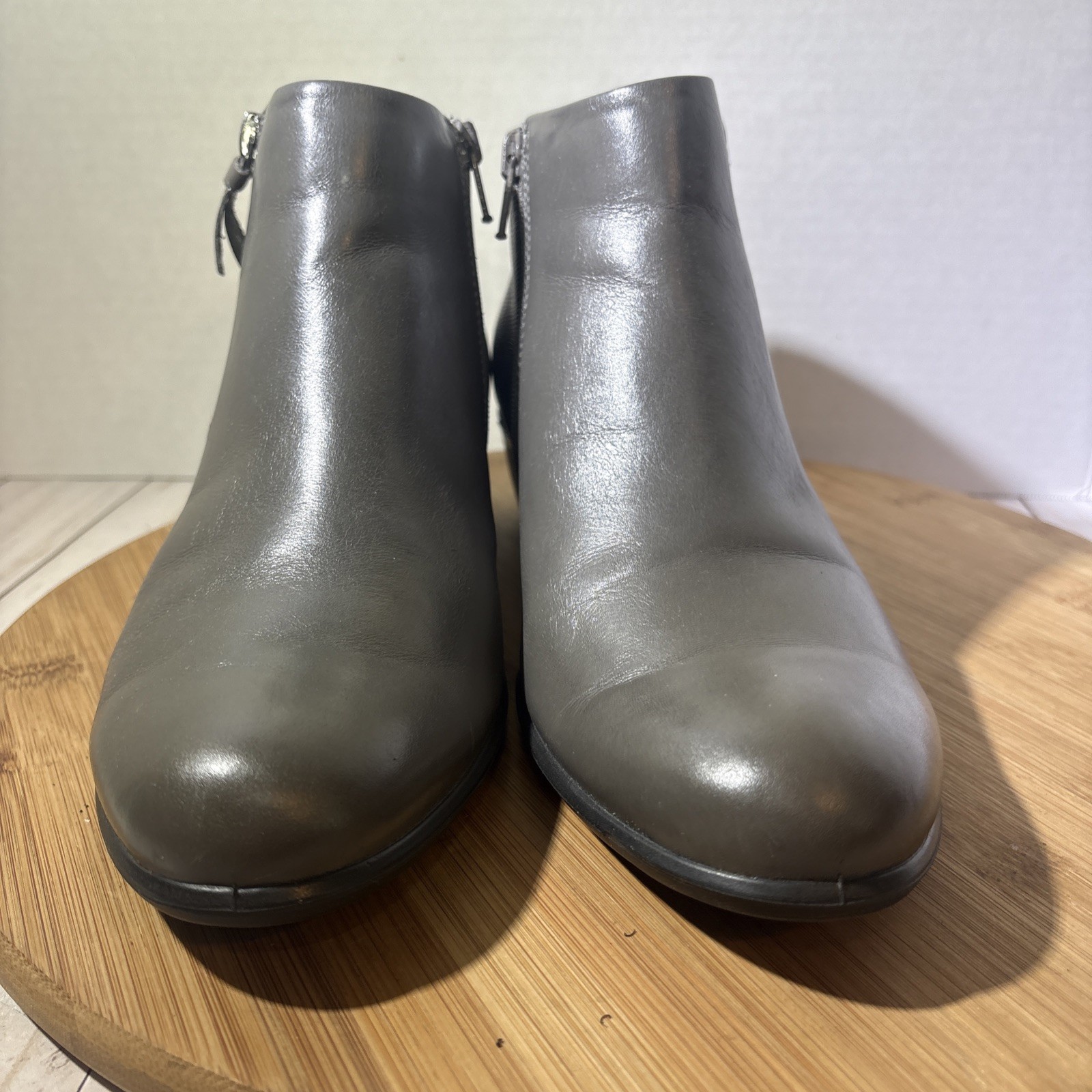 Ecco Touch 35 Side Zip Ankle Boots Women’s Gray Brown Size EU 40