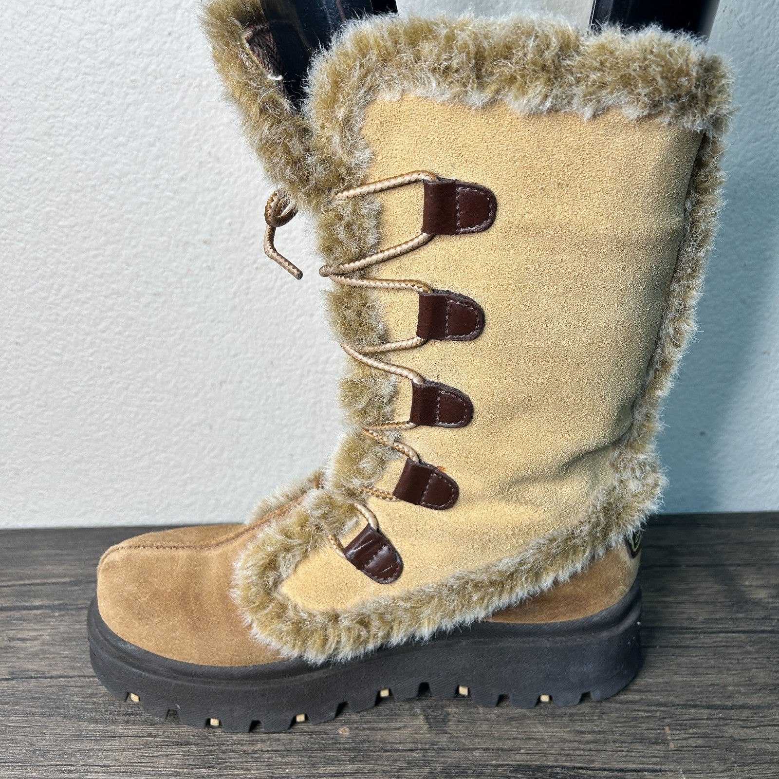 SKECHERS Frolic Leather Snow Boots 45708 Brown EUC Womens Size 8 Y2K 4545
