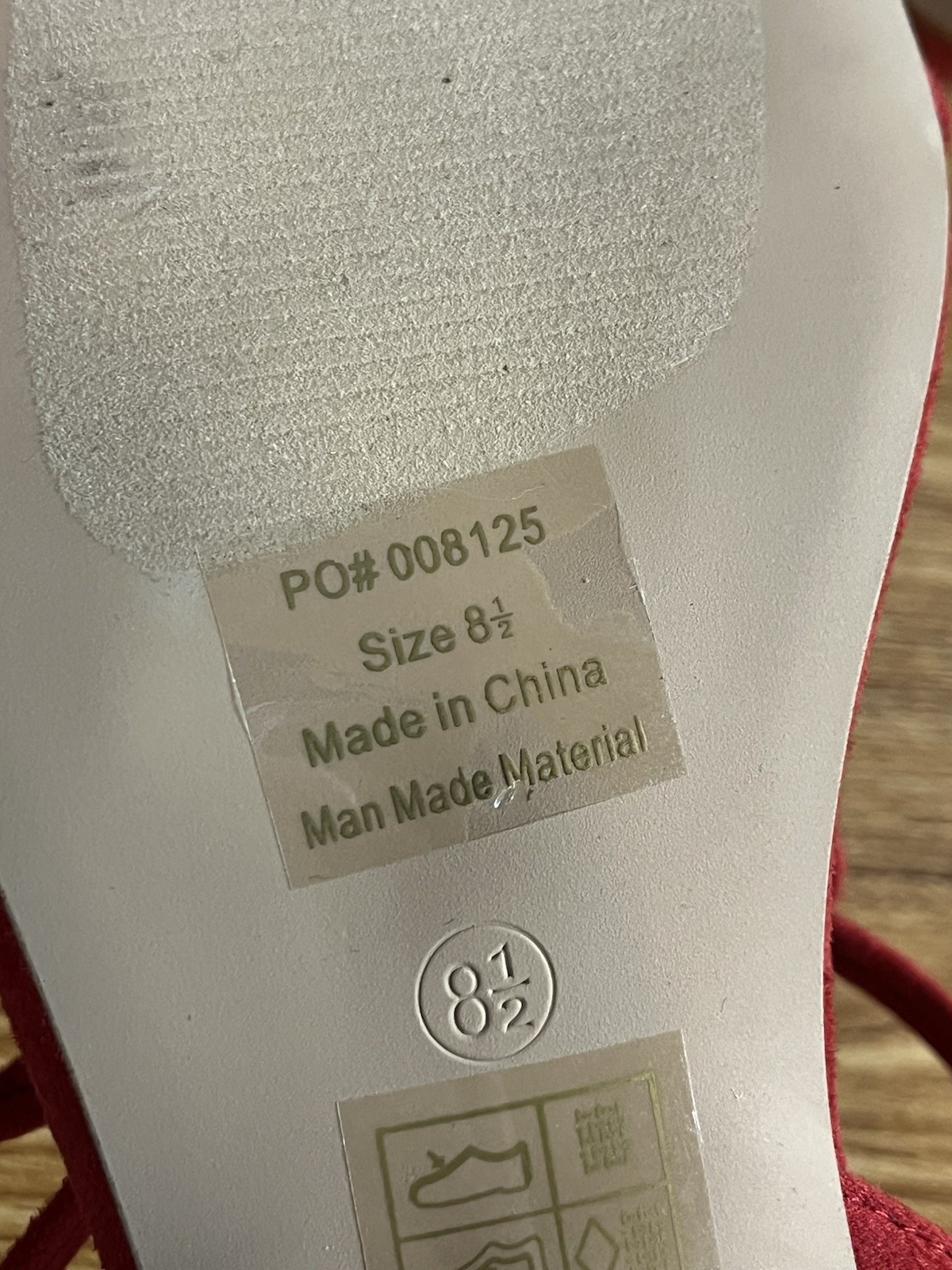 Journee Collection Women’s Amity Sling Back Strap Block Sandals Red Size 8.5 EUC
