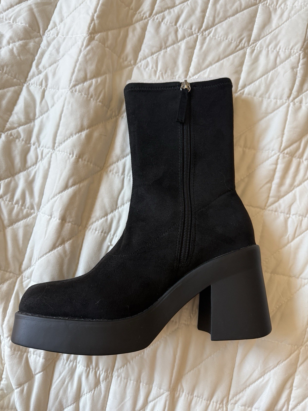 Steve Madden Klayton Sz 8.5 Platform Half-calf Block Heel Women’s Boots