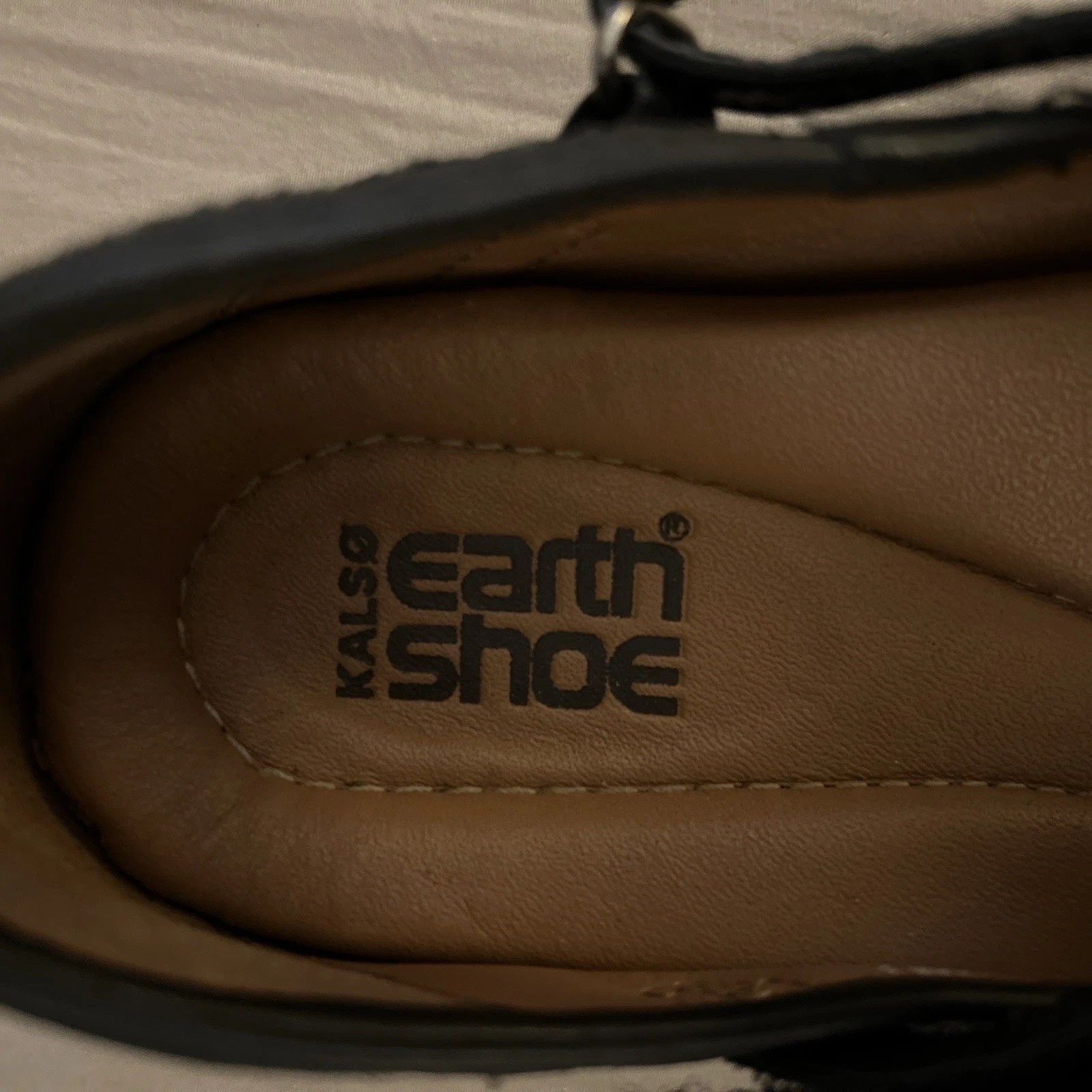 Ladies Kalso Earth Shoe Solar 3 Mary Jane Black Textured Leather US 7.5 B Adj
