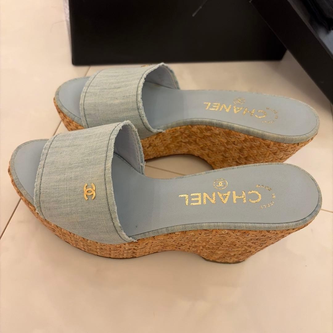 CHANEL Mules Size 22.5cm 8.9in Excellent Condition Fashion Footwear