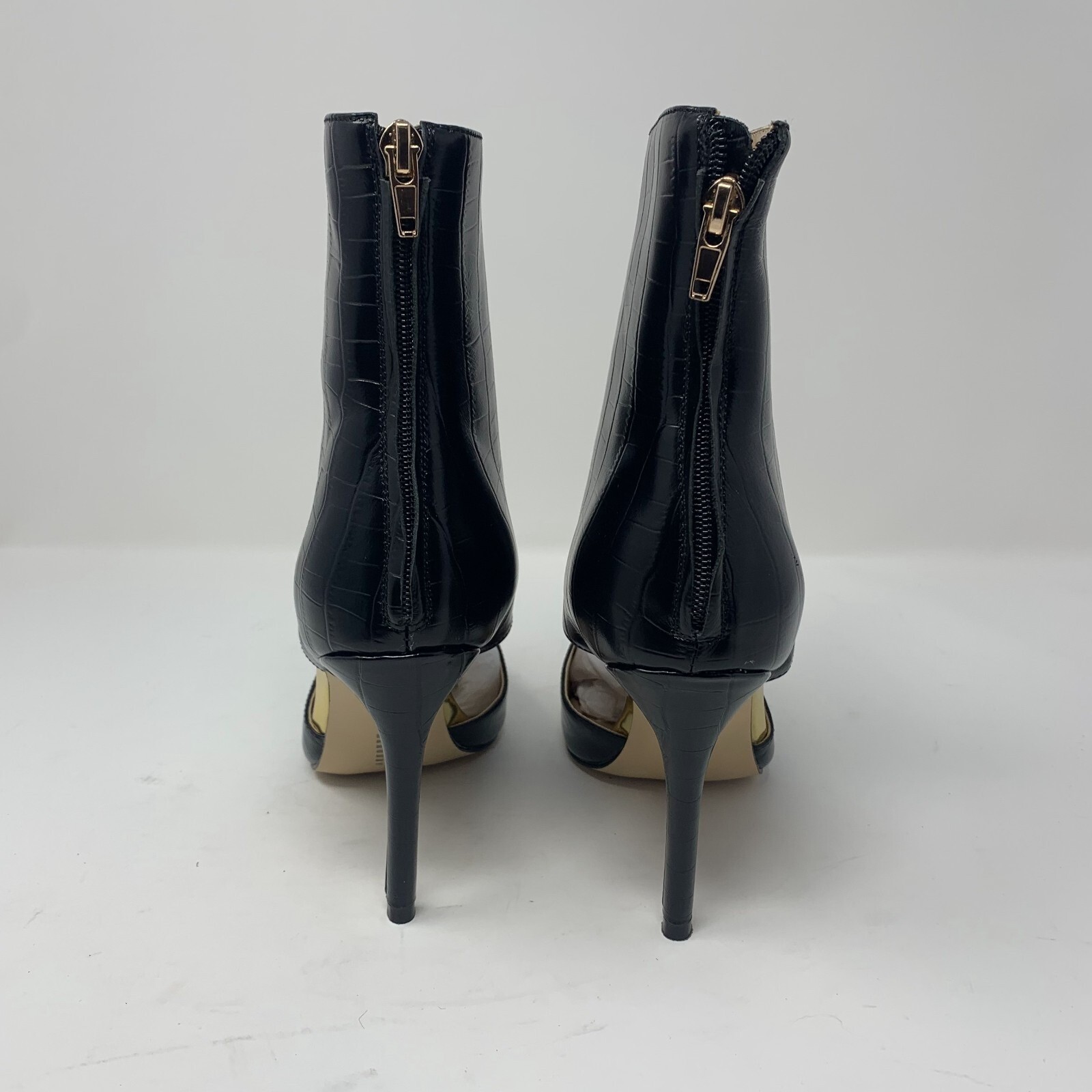 Things II Come Jelyn Luxurious Shooties Women’s 7 M Black Leather Back Zip S0635