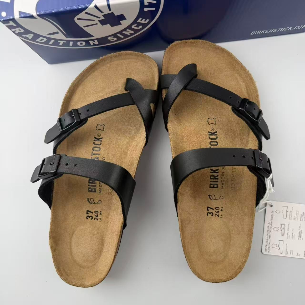 New w/box Birkenstock Mayari Birko-Flor Leather Women’s Sandals Wide EU37-41