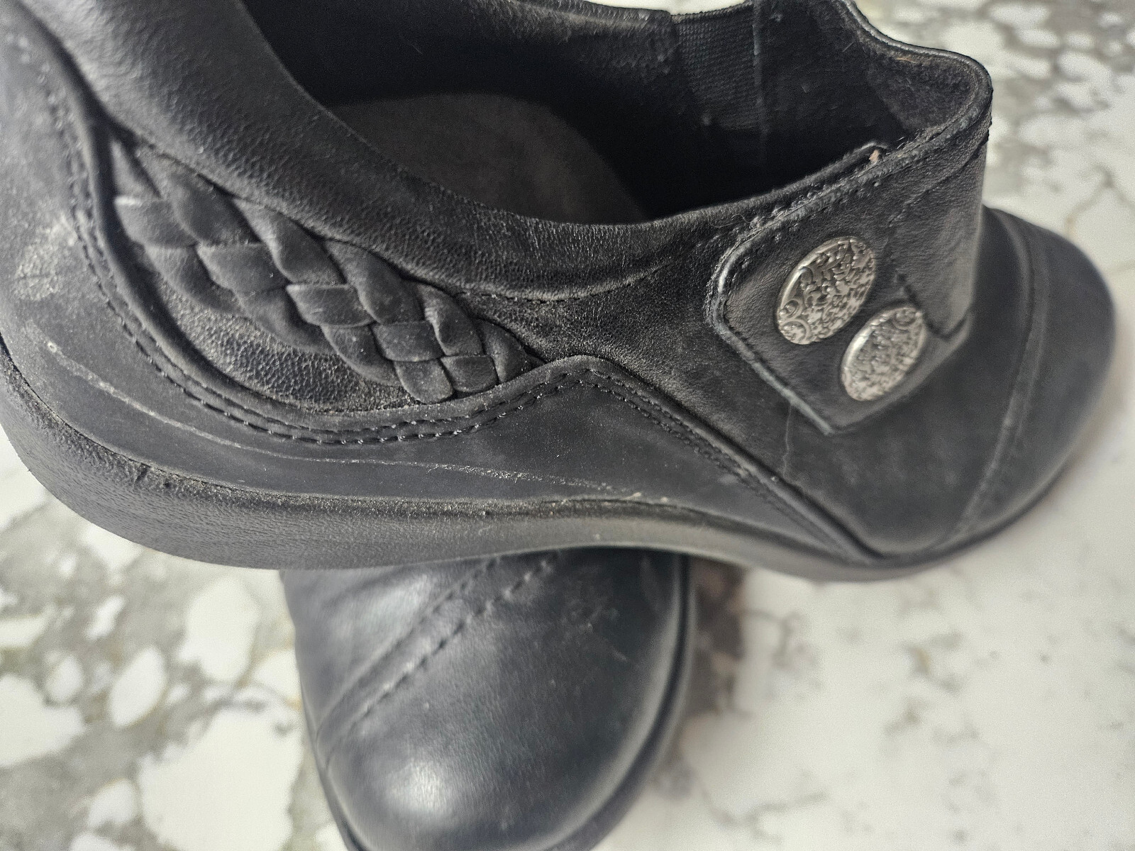 Womens Aetrex Karina Monk Strap Black Slip-on Shoes size UK36 US 6.5 VeryNice