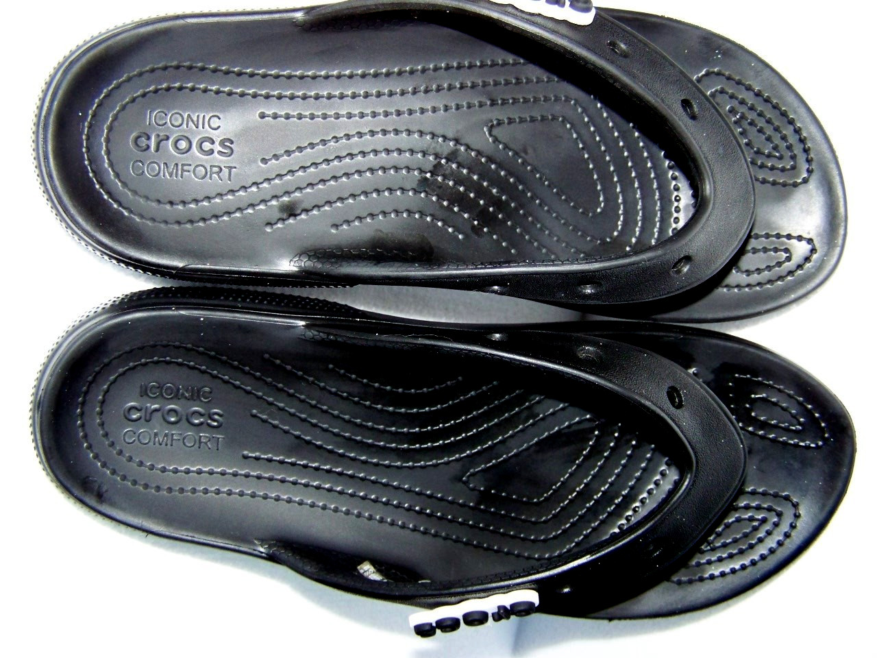 Crocs Baya 10 Wmns / Mens 8 Flip Flop Sandals 208192 Black Slip Ons Unisex NTNEW