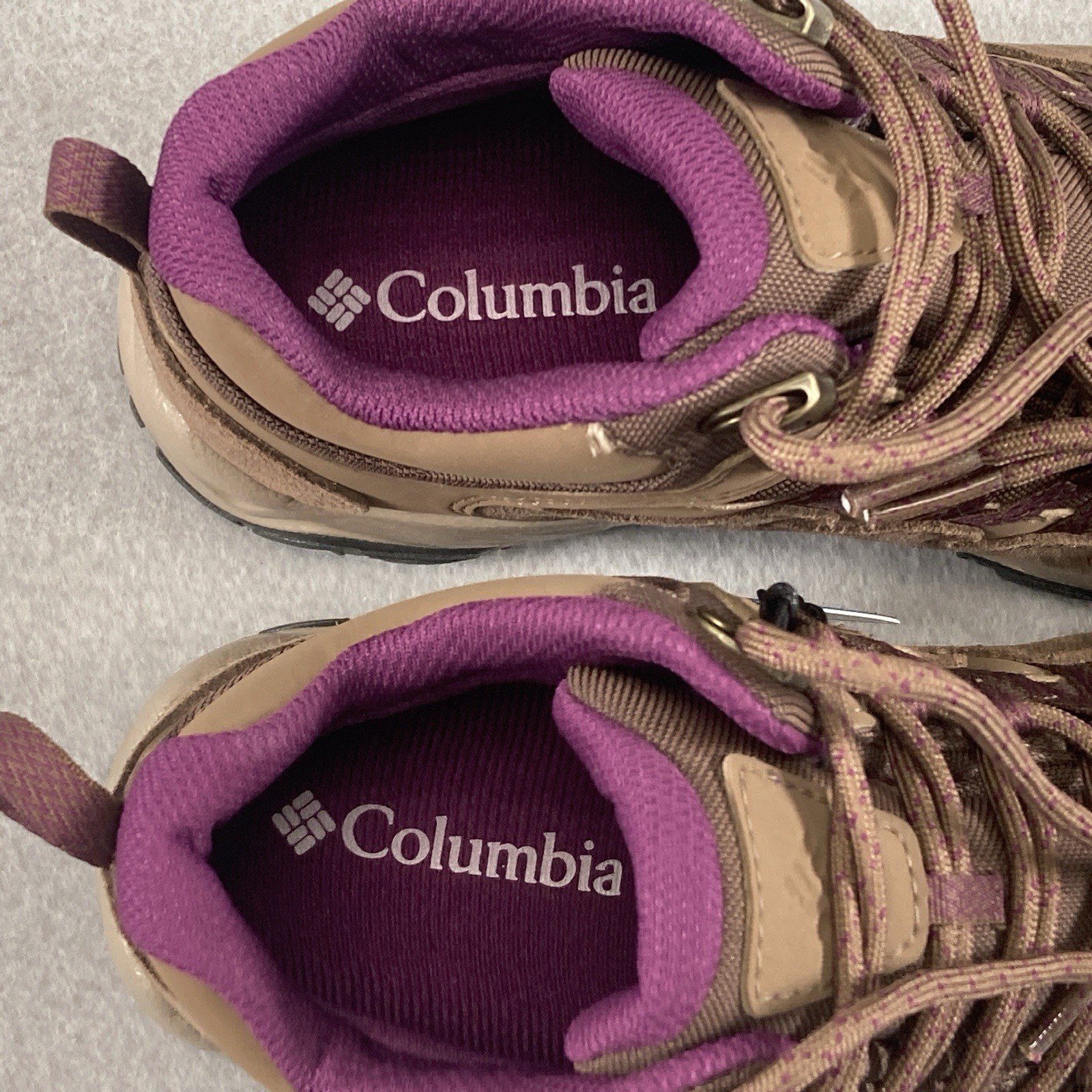 Columbia Redmond Mid Waterproof Hiking Boots Womens 7 Brown Leather Shoes