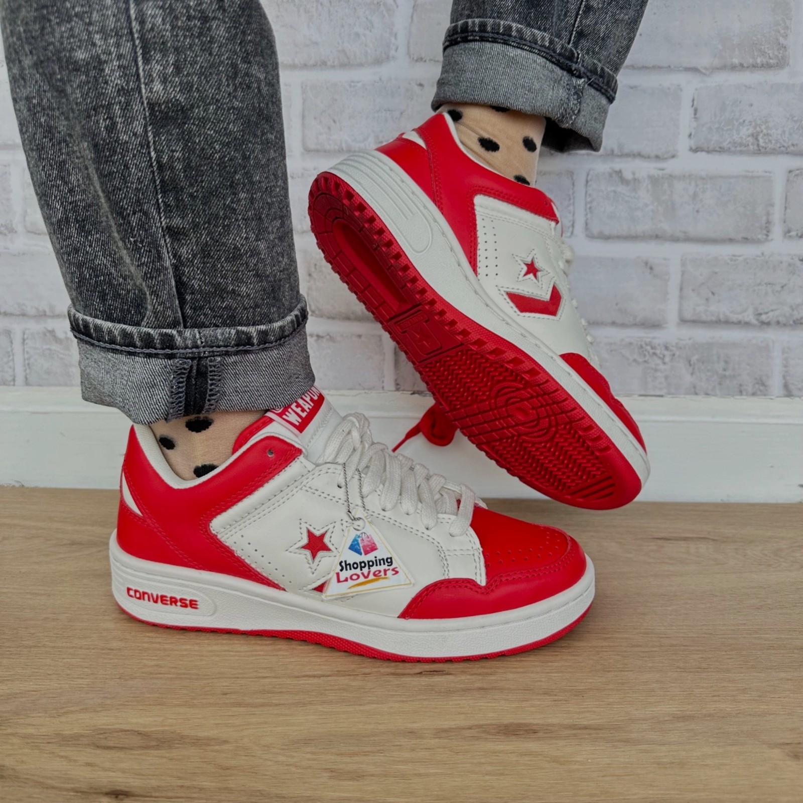 Converse Weapon Low Red White 10.5 Women Shoes Bird Magic Erving Sneaker A10598C