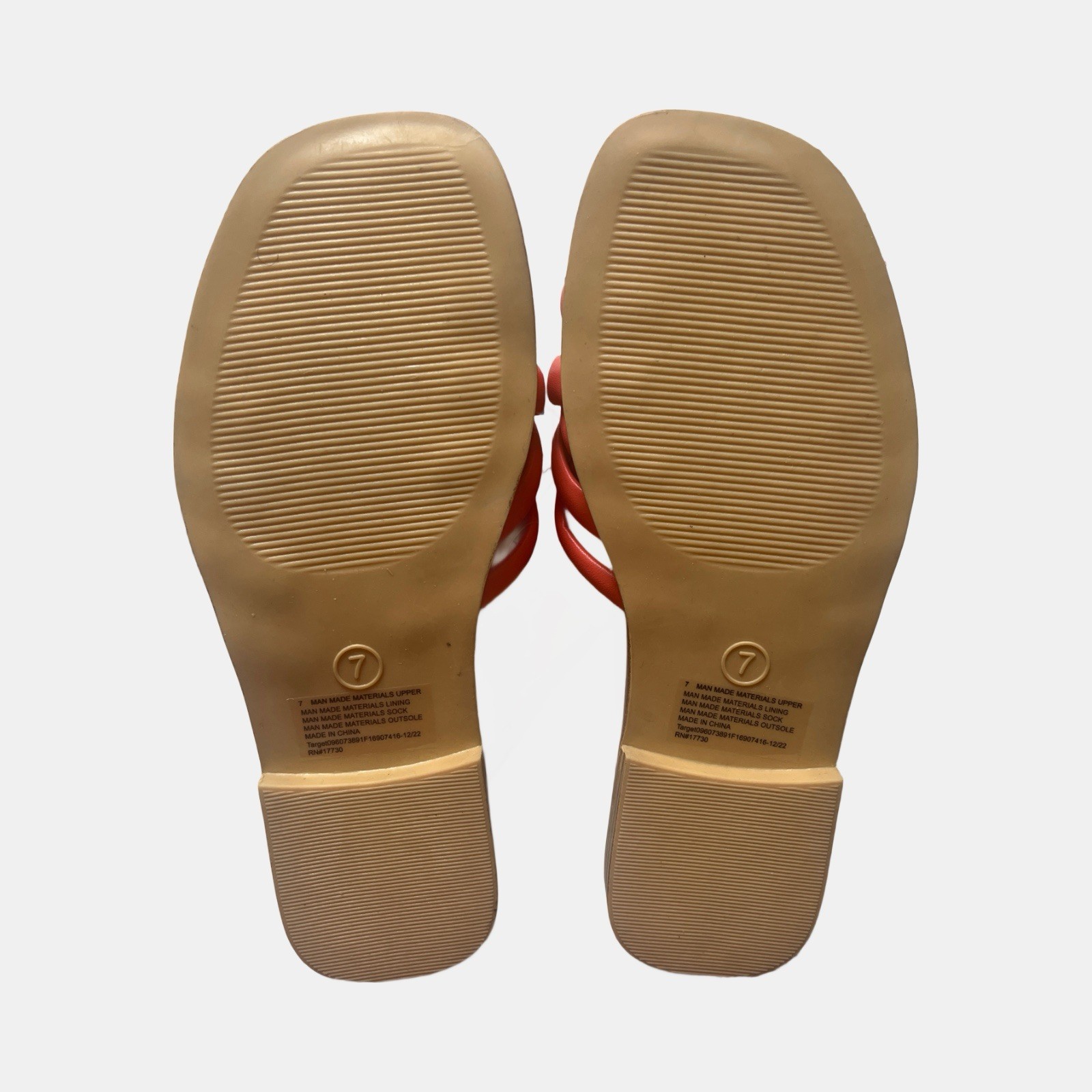 Universal Thread Women’s Rian Slide Sandals Salmon Orange Size 7