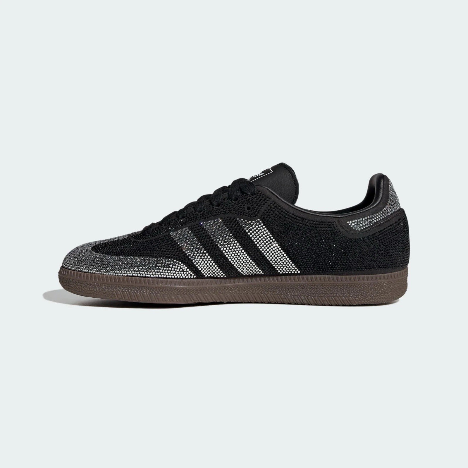 Adidas Black and Silver Crystal Sneakers Size 6