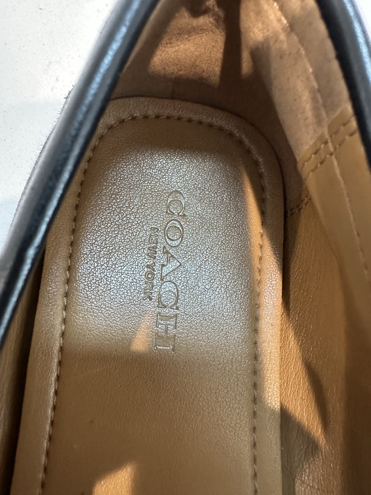 Coach Felisha Signature Jacquard Loafers Black C Silver Tone Accents 8 1/2 A2134