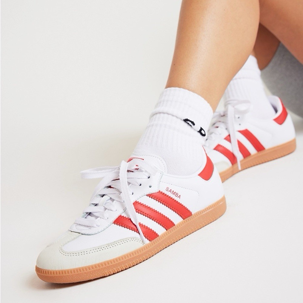 Adidas Originals Samba OG White Red Gum Lifestyle New Women Shoes Rare IF6513