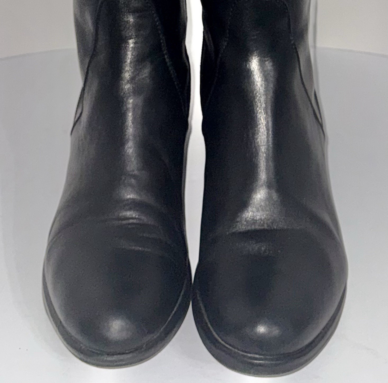 Stelle Monelle Women’s Black Leather Zip up Riding Boots 38 (US 7 1/2-8)