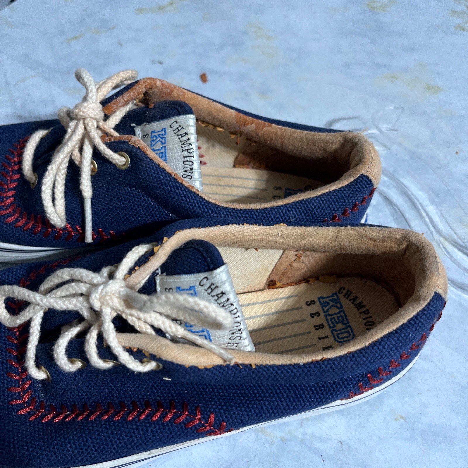 VTG Keds Baseball Women’s Size 7 Shoes Blue Red Casual Low Top Trainer Sneakers