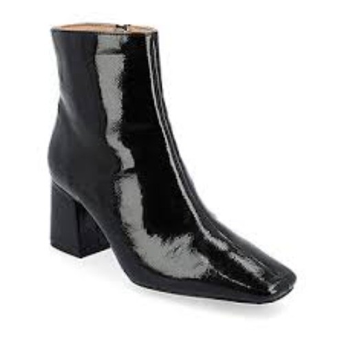 Journee Collection Womens Haylinn Block Heel Dress Booties Black Size 5.5M NIB