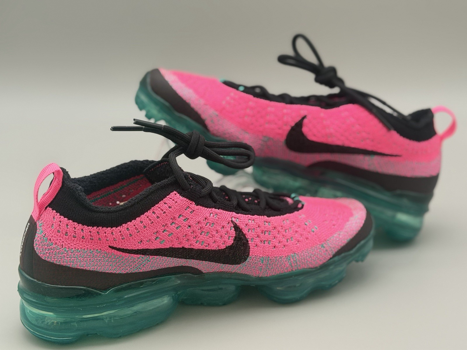NIKE AIR VAPORMAX 2023 FK FLYKNIT NN CLEAR JADE-BLACK-PINK SZ 6.5 [FN7182-335]