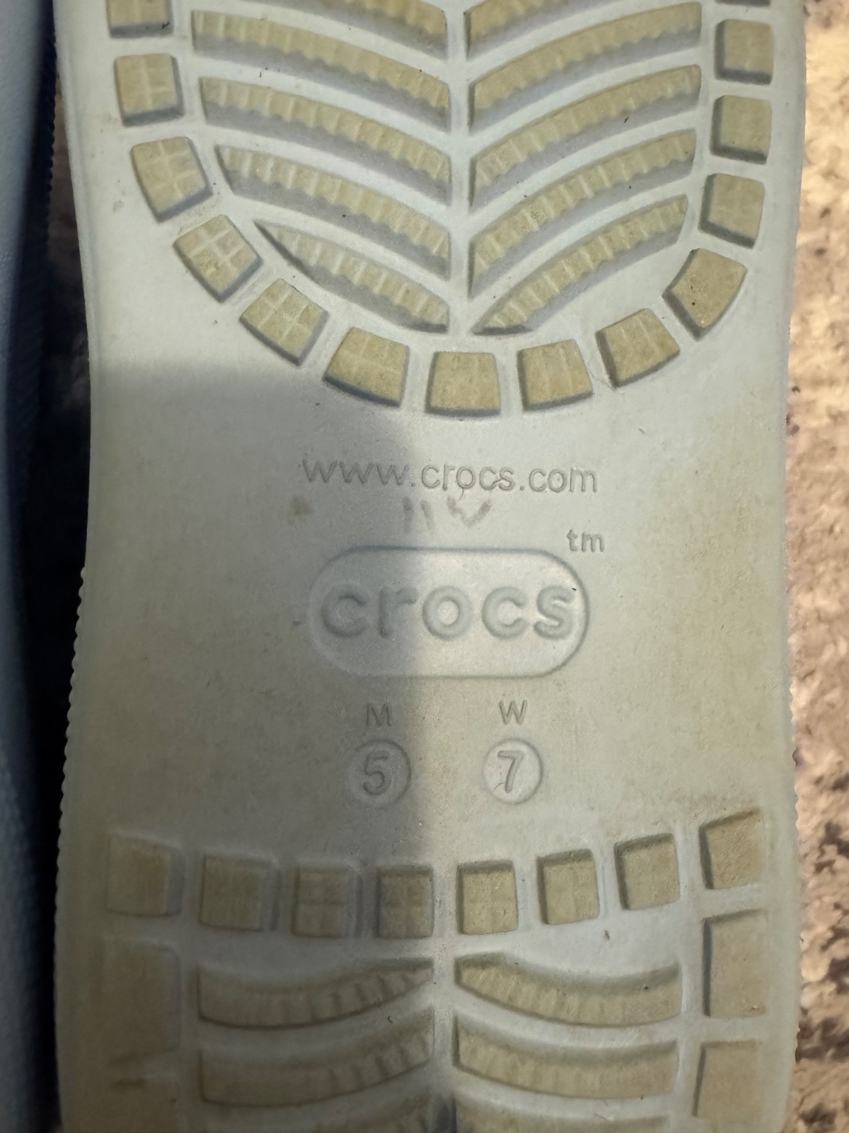 Crocs Classic Platform Lined Clog Blue Faux Fur Women’s Size 7 / Men’s 5