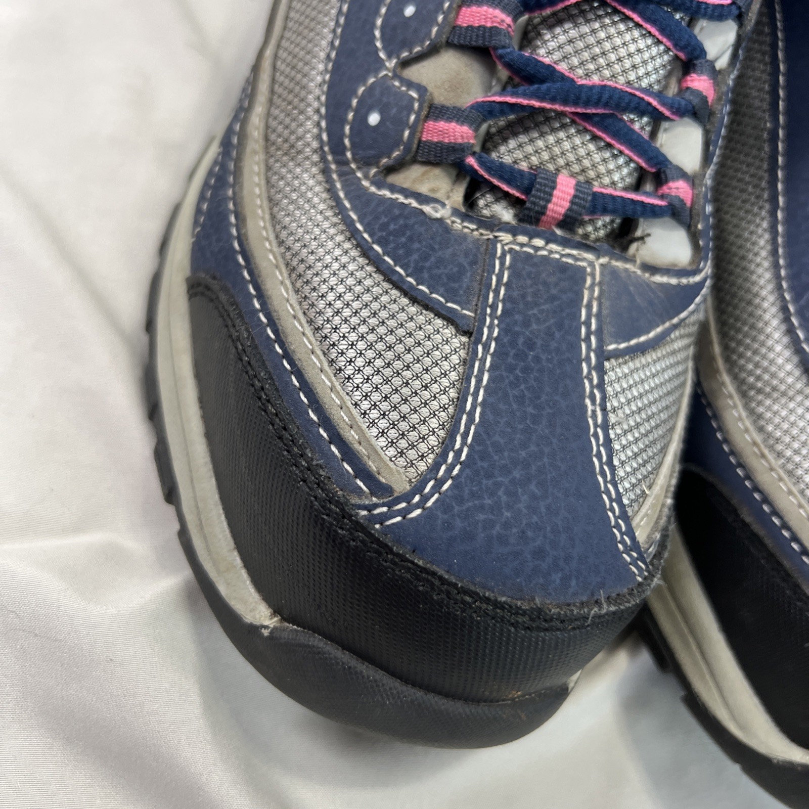 Brahma Shoes Womens 10 Steel Toe Slip Oil Resistant Work Workwear Gray Blue Good